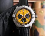 Breitling Avenger Series Quartz Movement 43*13MM Cowhide Leather Strap Yellow Watch